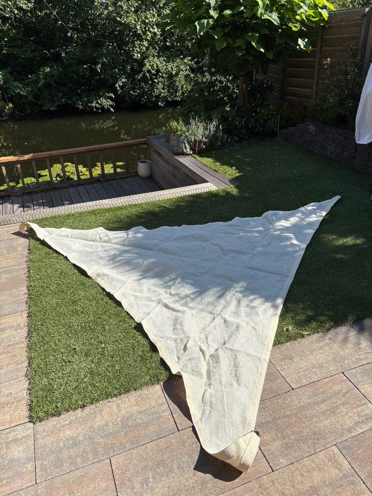 Schaduwdoek, Ophalen, Zo goed als nieuw