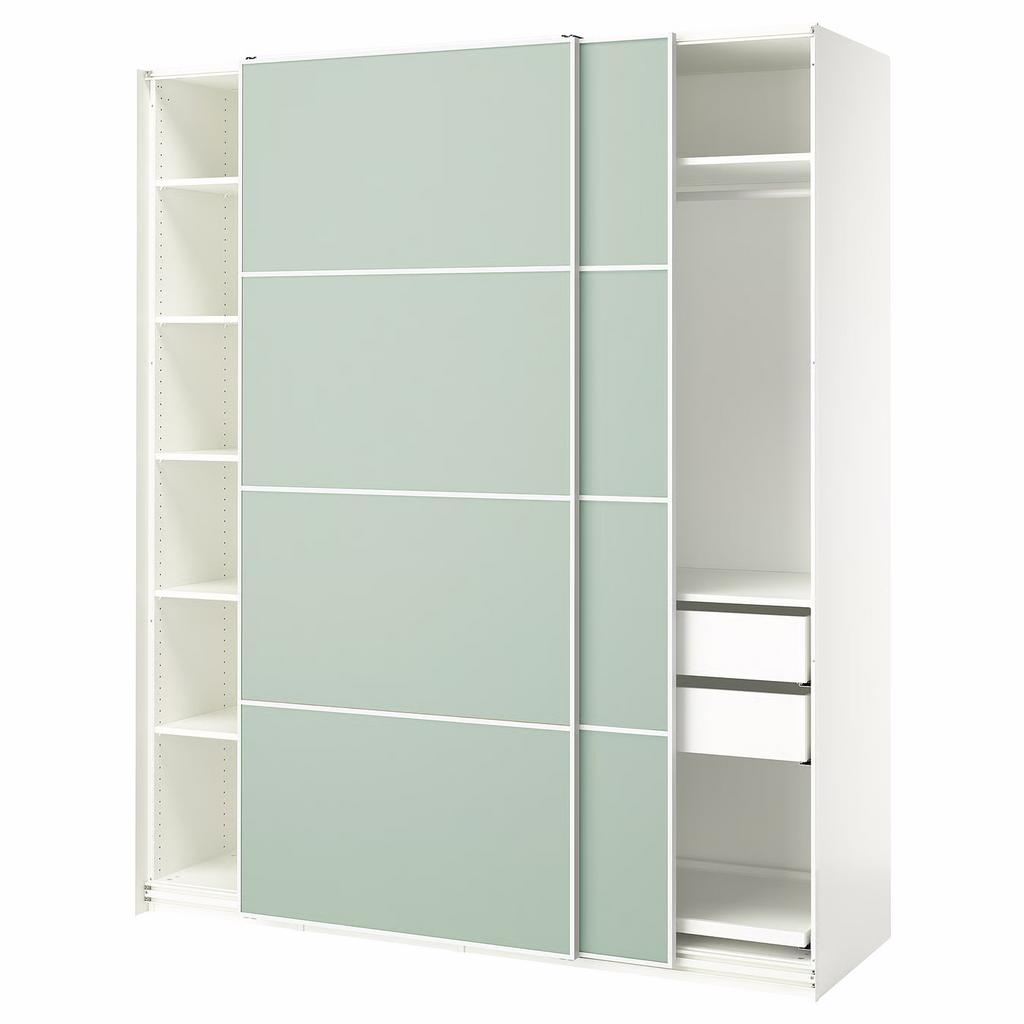 Ikea Pax mehamn panelen licht groen, Ophalen, 200 cm of meer, 50 tot 100 cm, Minder dan 25 cm
