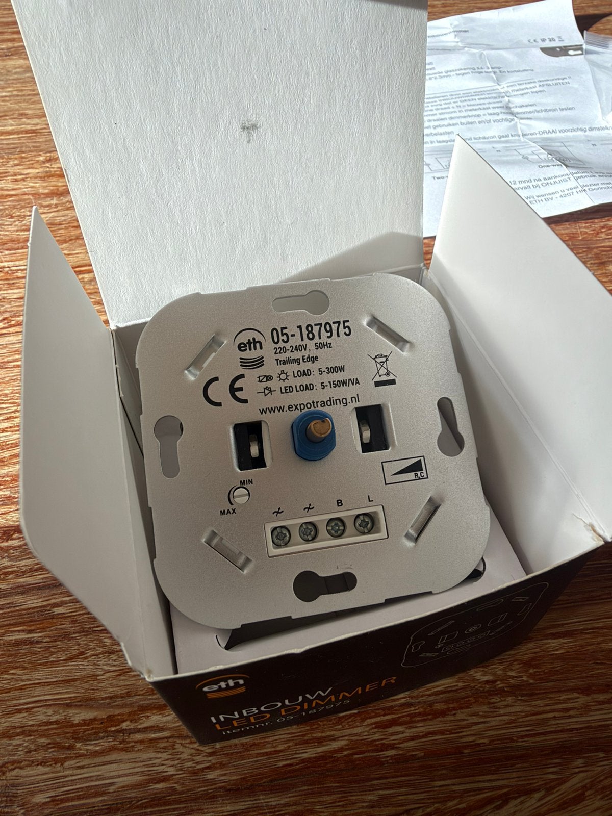 ETH Uni. Inbouw LED Dimmer (5-150W), Type 05-187975, nieuw, Ophalen of Verzenden, Nieuw, Dimmer