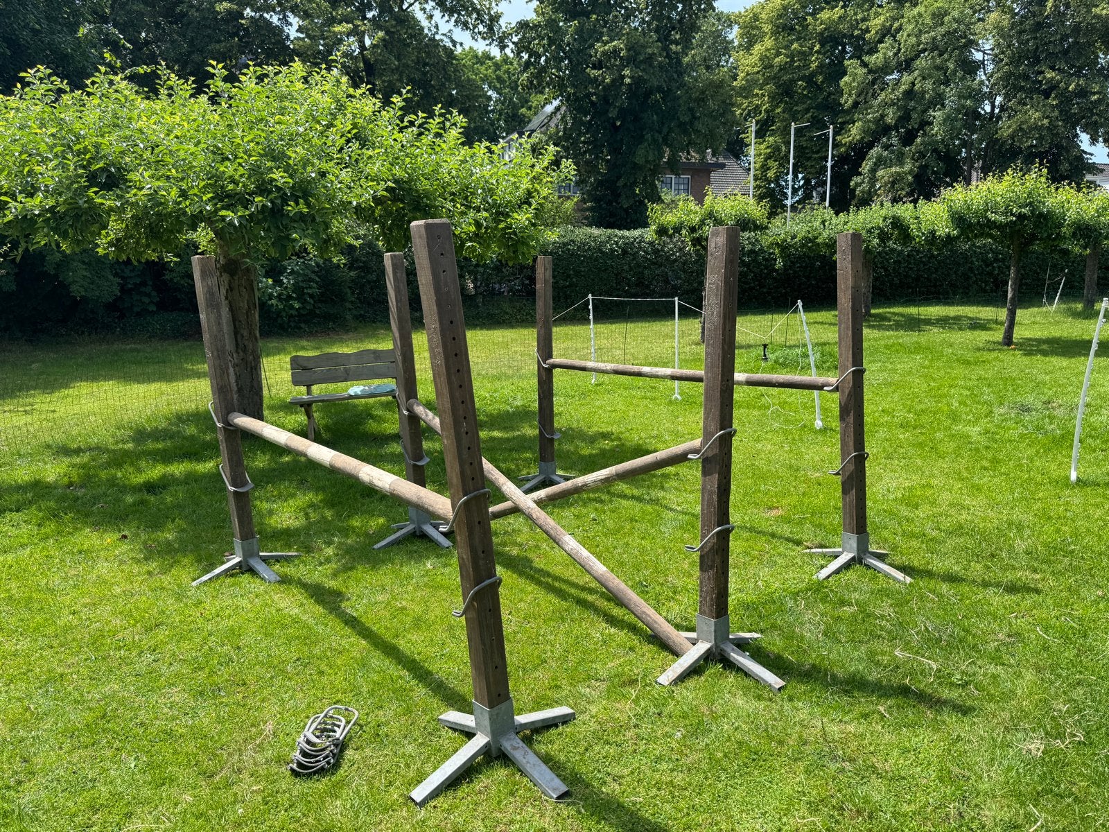 3 hindernissen 4 balken 12 lepels, Dieren en Toebehoren, Ophalen, Gebruikt, Springen
