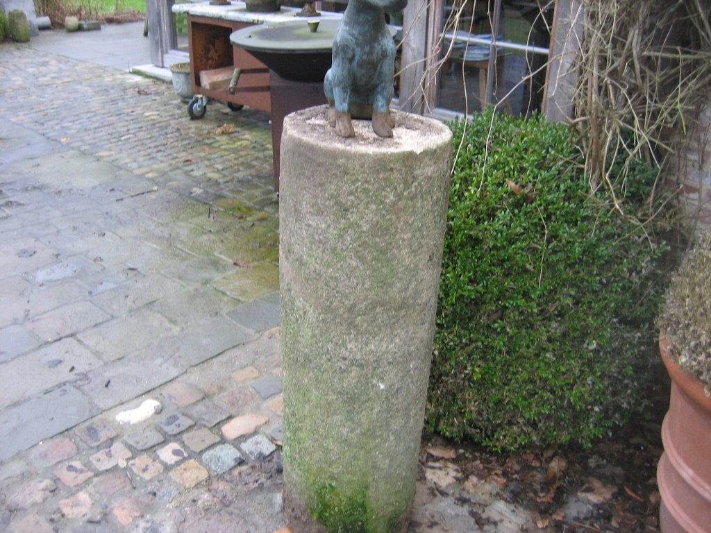 mooie oude natuurstenen sokkel,zuil, Ophalen, Gebruikt