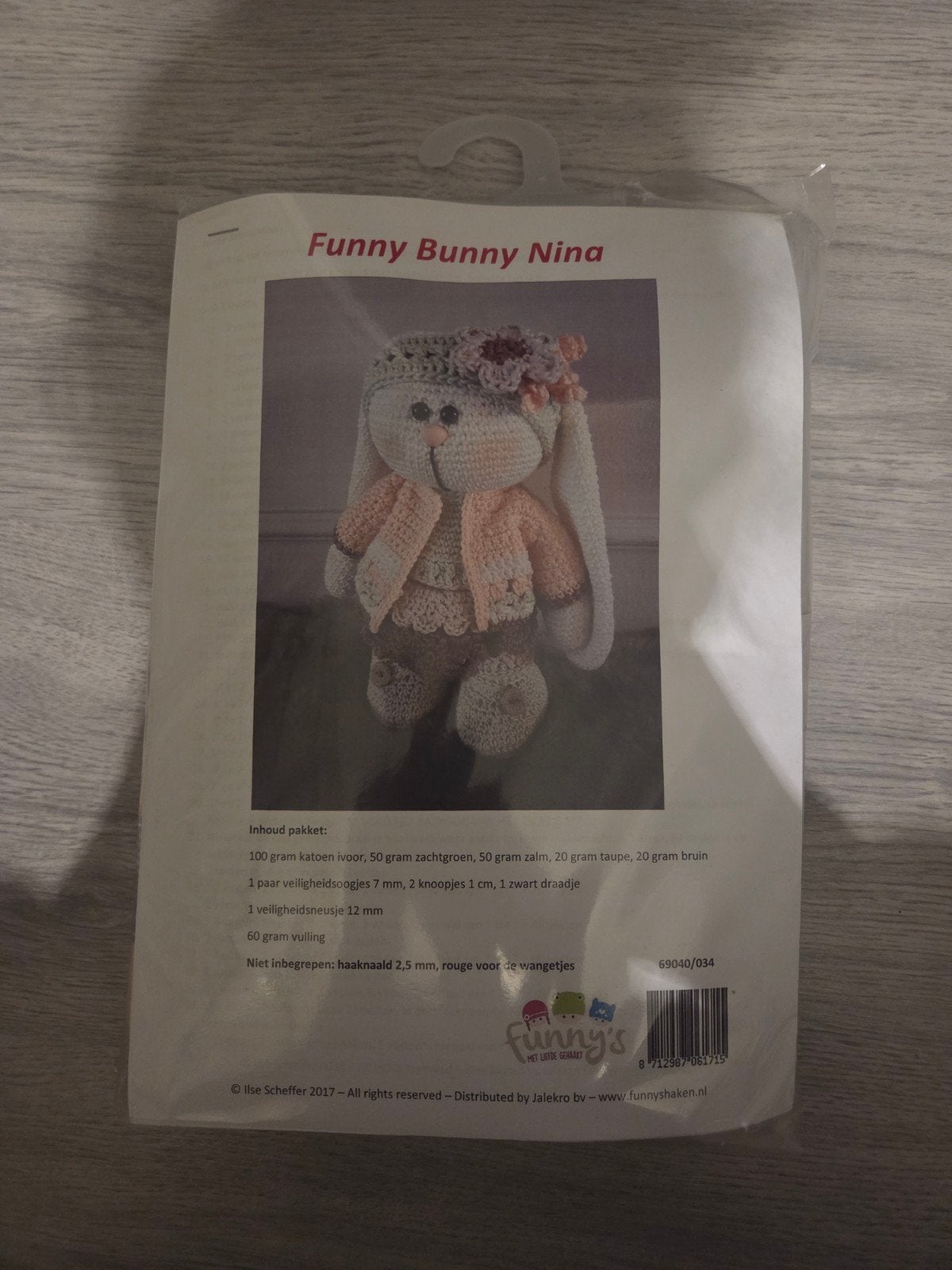Haakpakket Funny bunny Nina, Ophalen of Verzenden, Nieuw, Haken, Wol of Garen