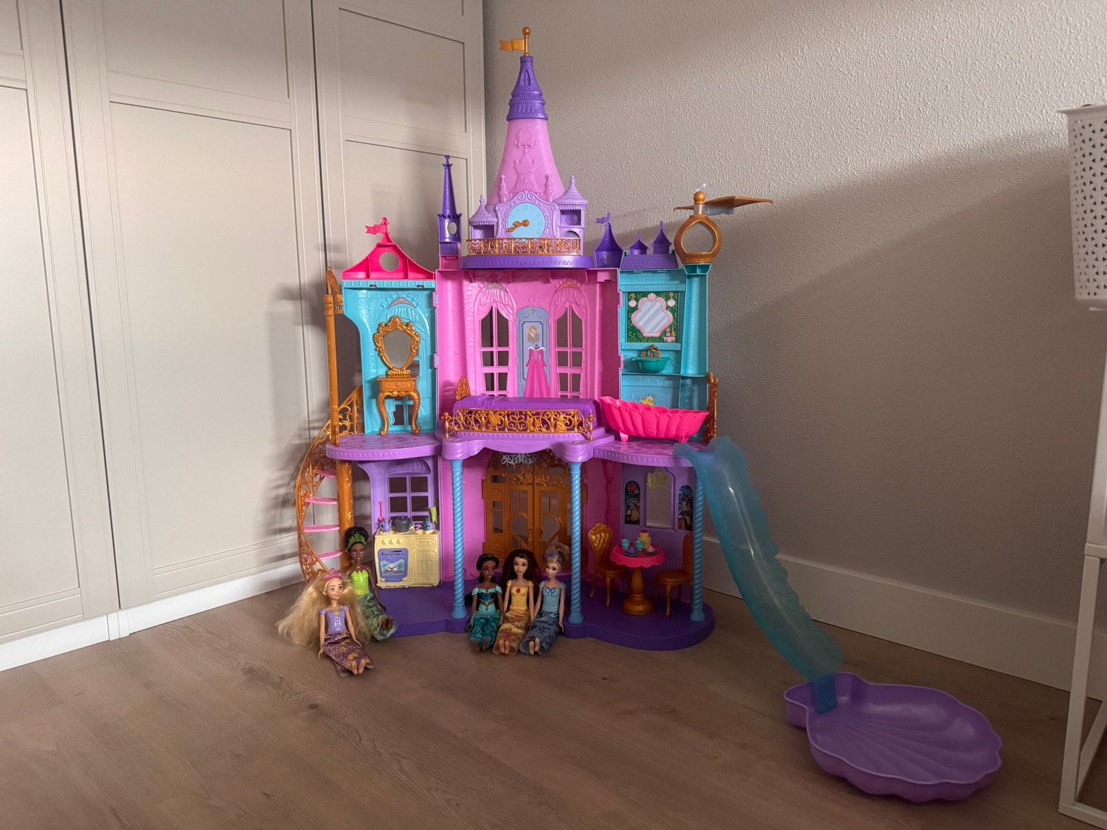 Grote Disney Princess - 2 kastelen, 6 poppen, accessoires, Ophalen, Poppenhuis