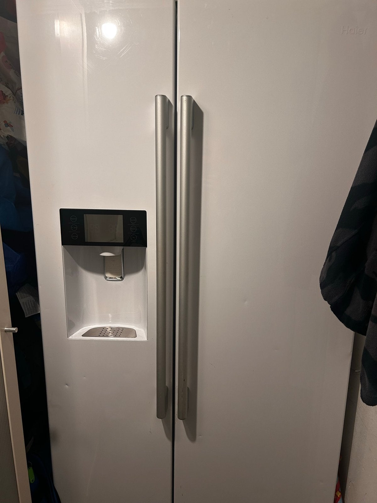 Haier Amerikaanse koelkast met waterdispenser, Ophalen, Gebruikt, 200 liter of meer, 60 cm of meer