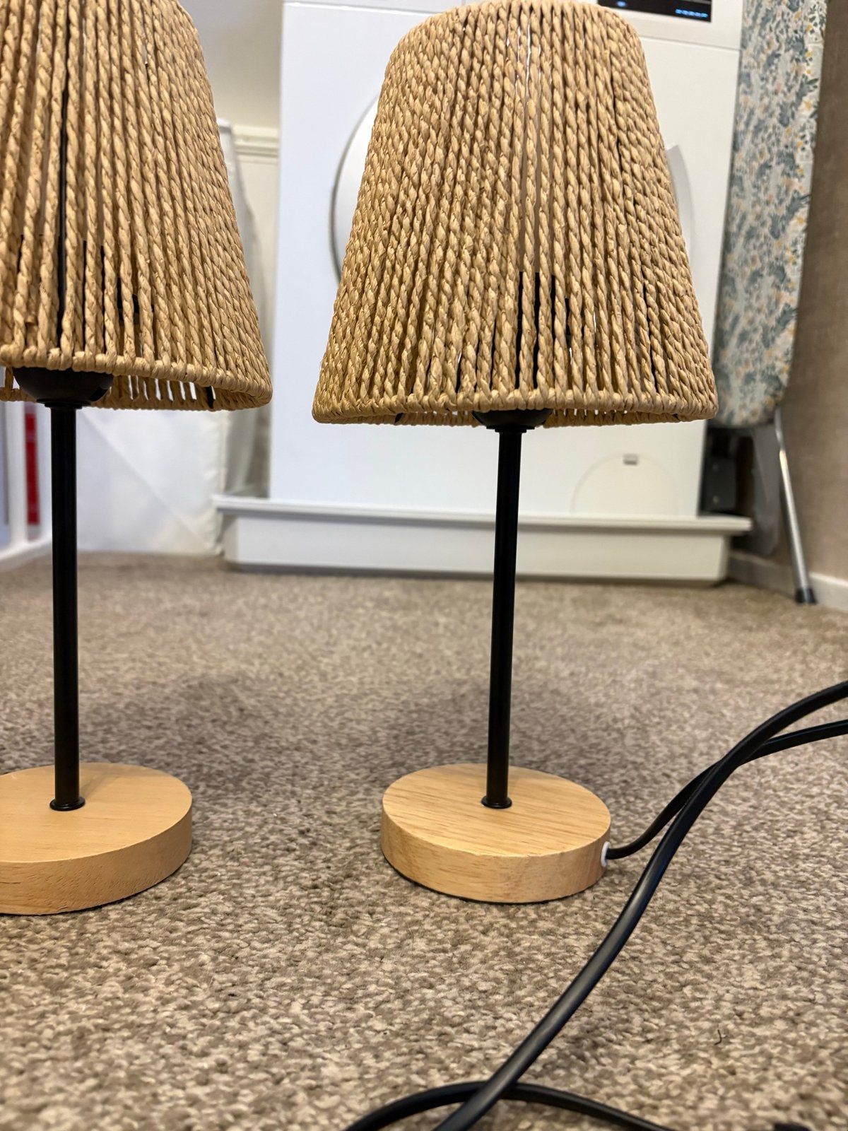 Twee lampjes, Beige, Met schakelaar, Gebruikt, Overige merken