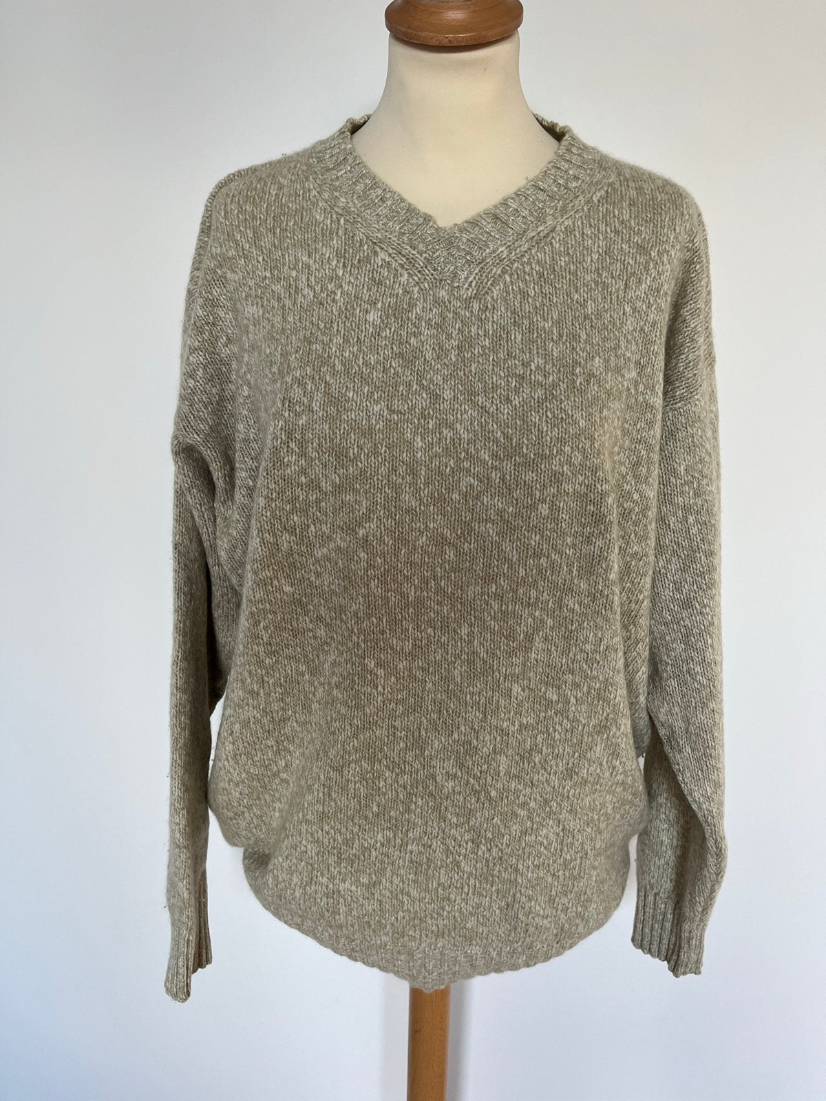 N.PEAL Kasjmier Trui - Beige V-hals - Maat XL, Ophalen of Verzenden, Gedragen, Maat 46/48 (XL) of groter, Beige
