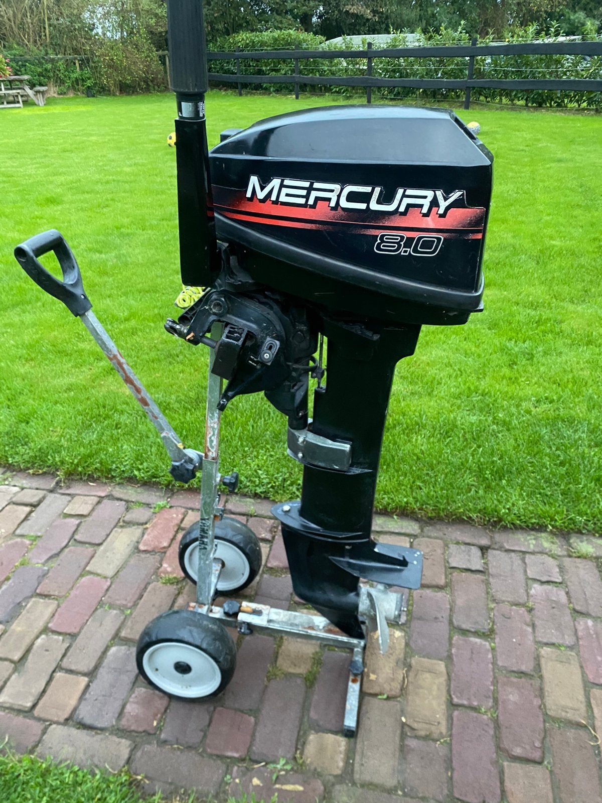 Mercury 8pk langstaart 2 takt met tank, Watersport en Boten, Gebruikt, 5 tot 10 pk, Ophalen of Verzenden, Buitenboordmotor