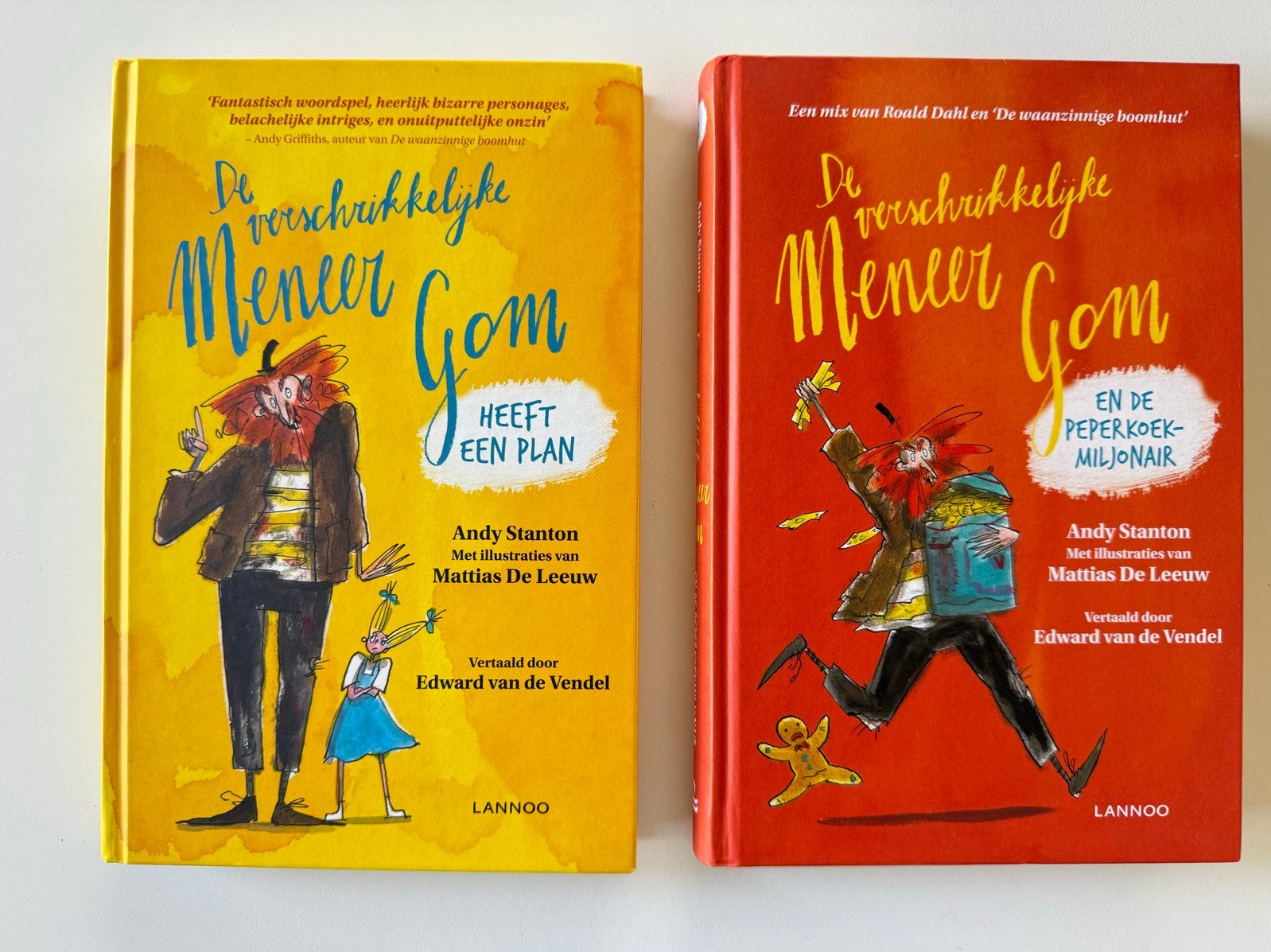 De Verschrikkelijke Meneer Gom - deel 1 en 2, Boeken, Ophalen of Verzenden, Zo goed als nieuw, Fictie algemeen