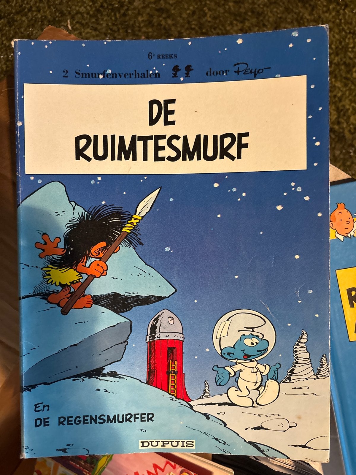 De Ruimtesmurf en De Regensmurfer - 6e reeks Smurfenverhalen, Boeken, Eén stripboek, Ophalen of Verzenden, Gelezen