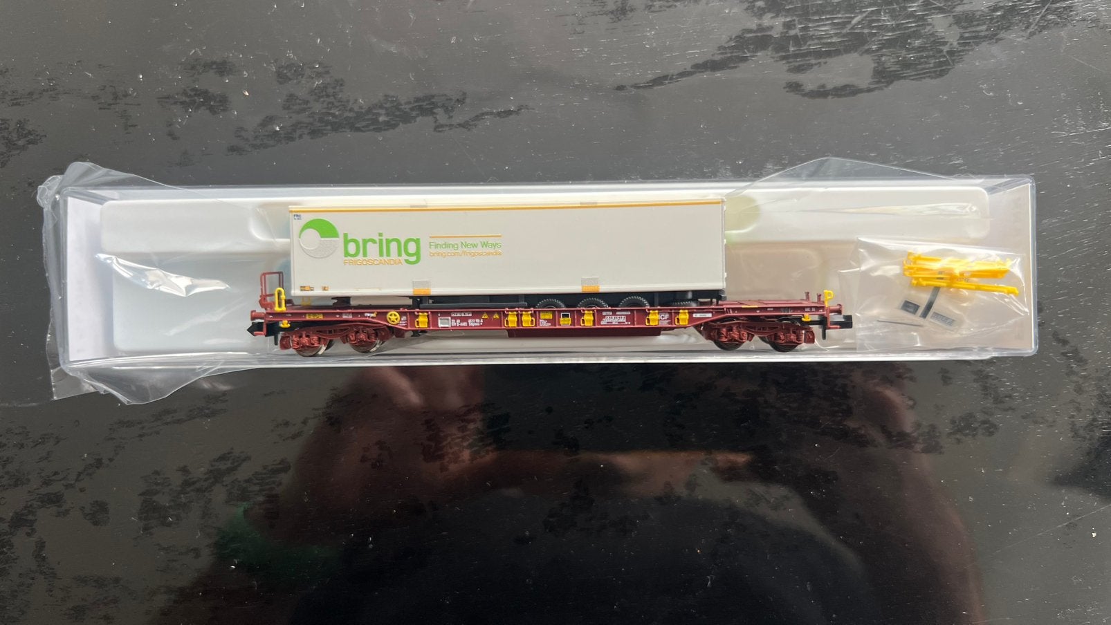 Fleischmann 825024 | AAE Sdgmns T3 met “Bring” trailer, Hobby en Vrije tijd, Fleischmann, Ophalen of Verzenden, Zo goed als nieuw