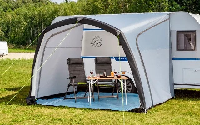 Opblaasbare luifel, Caravans en Kamperen, Ophalen, Zo goed als nieuw