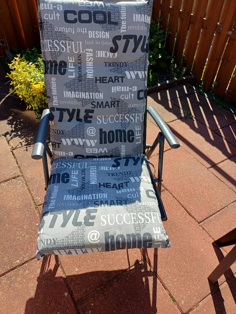 4x Tuinstoelen zo goed als nieuw verstelbaar, Tuin en Terras, Tuinstoelen, Ophalen, Zo goed als nieuw, Metaal, Verstelbaar