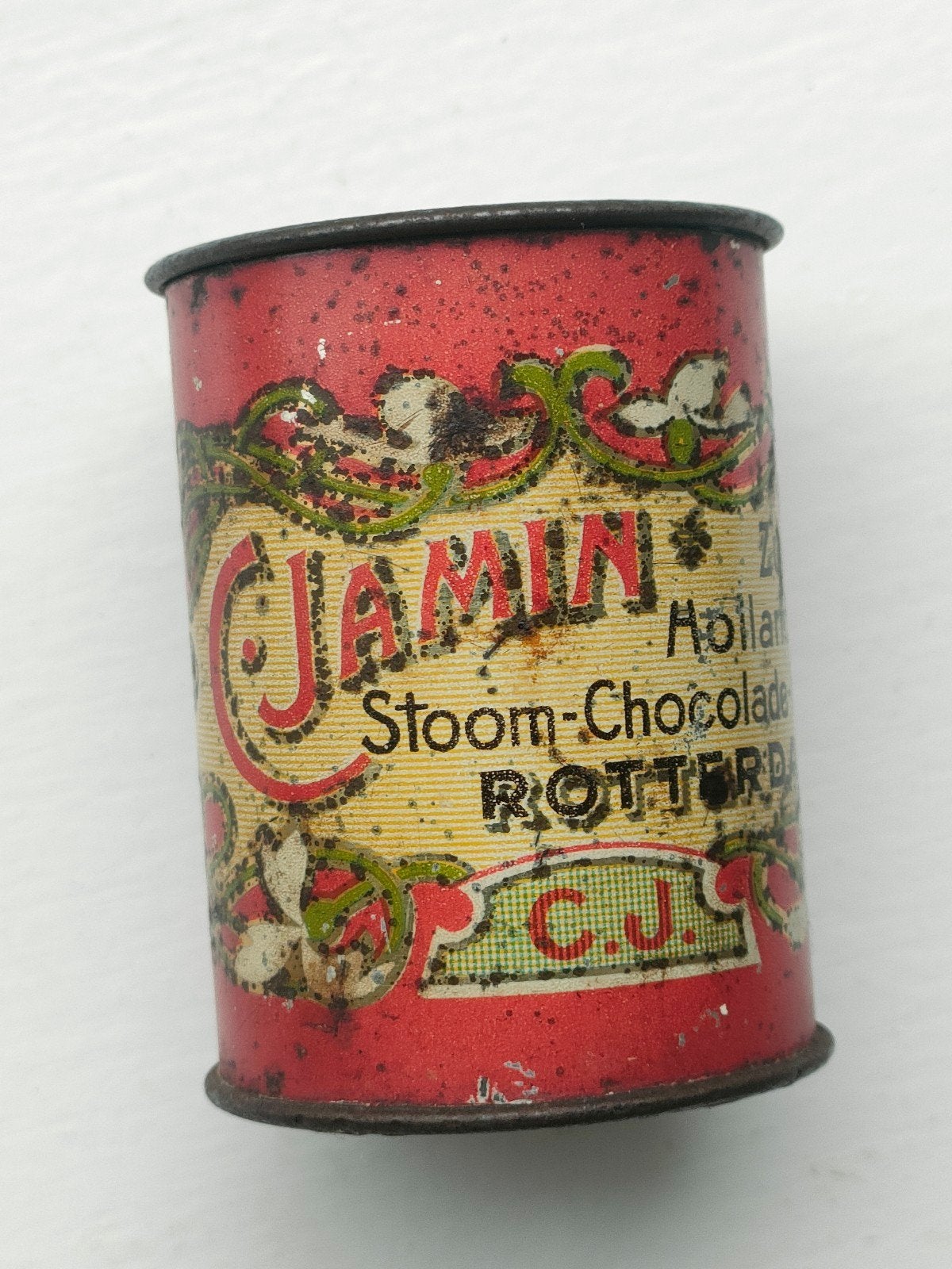 C.Jamin chocolade Croquets Croquetten blikje Rotterdam, Verzamelen, Blikken, Ophalen of Verzenden, Gebruikt, Overige