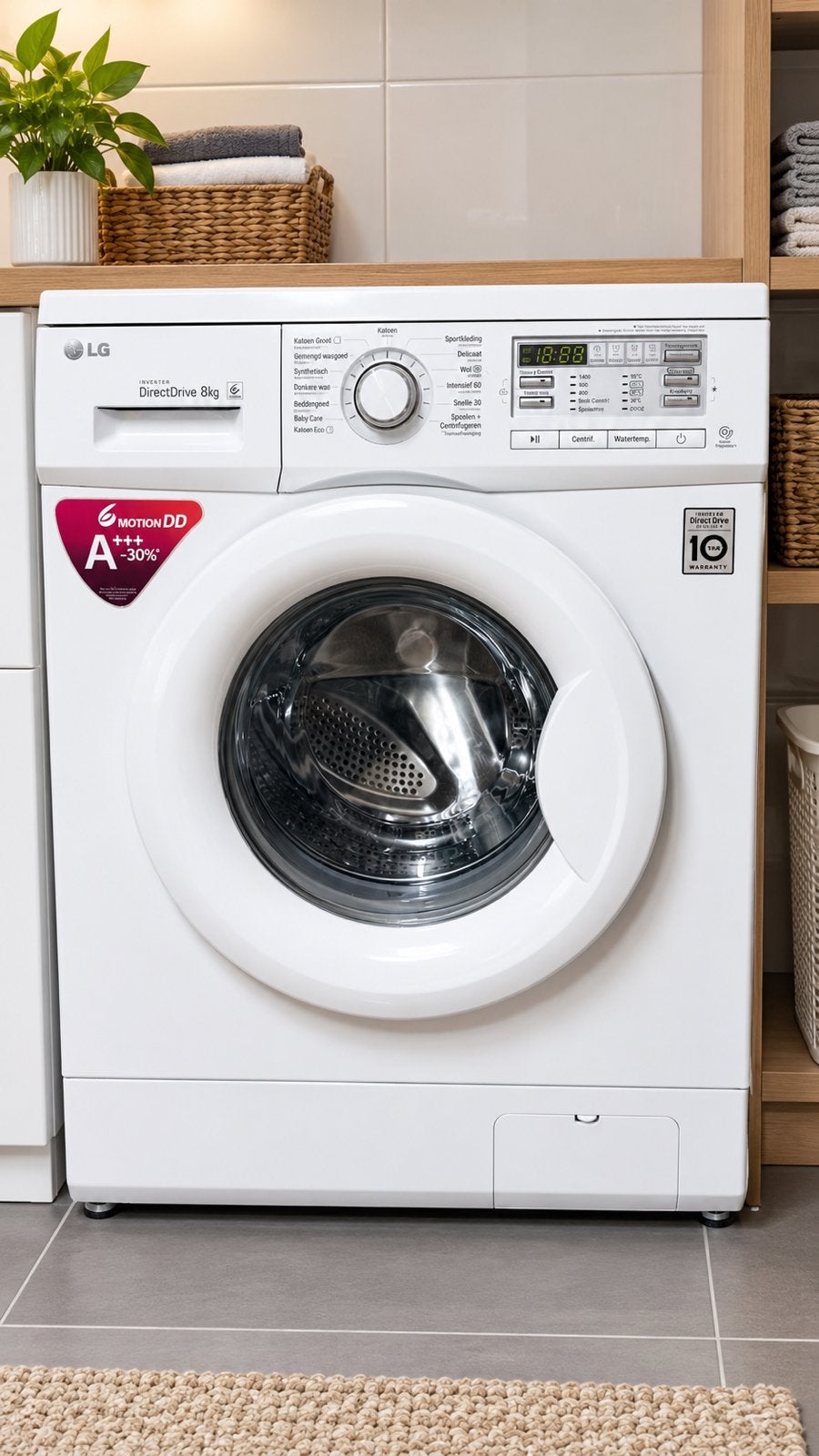 LG wasmachine, Witgoed en Apparatuur, Ophalen, Zo goed als nieuw, 85 tot 90 cm, 1200 tot 1600 toeren