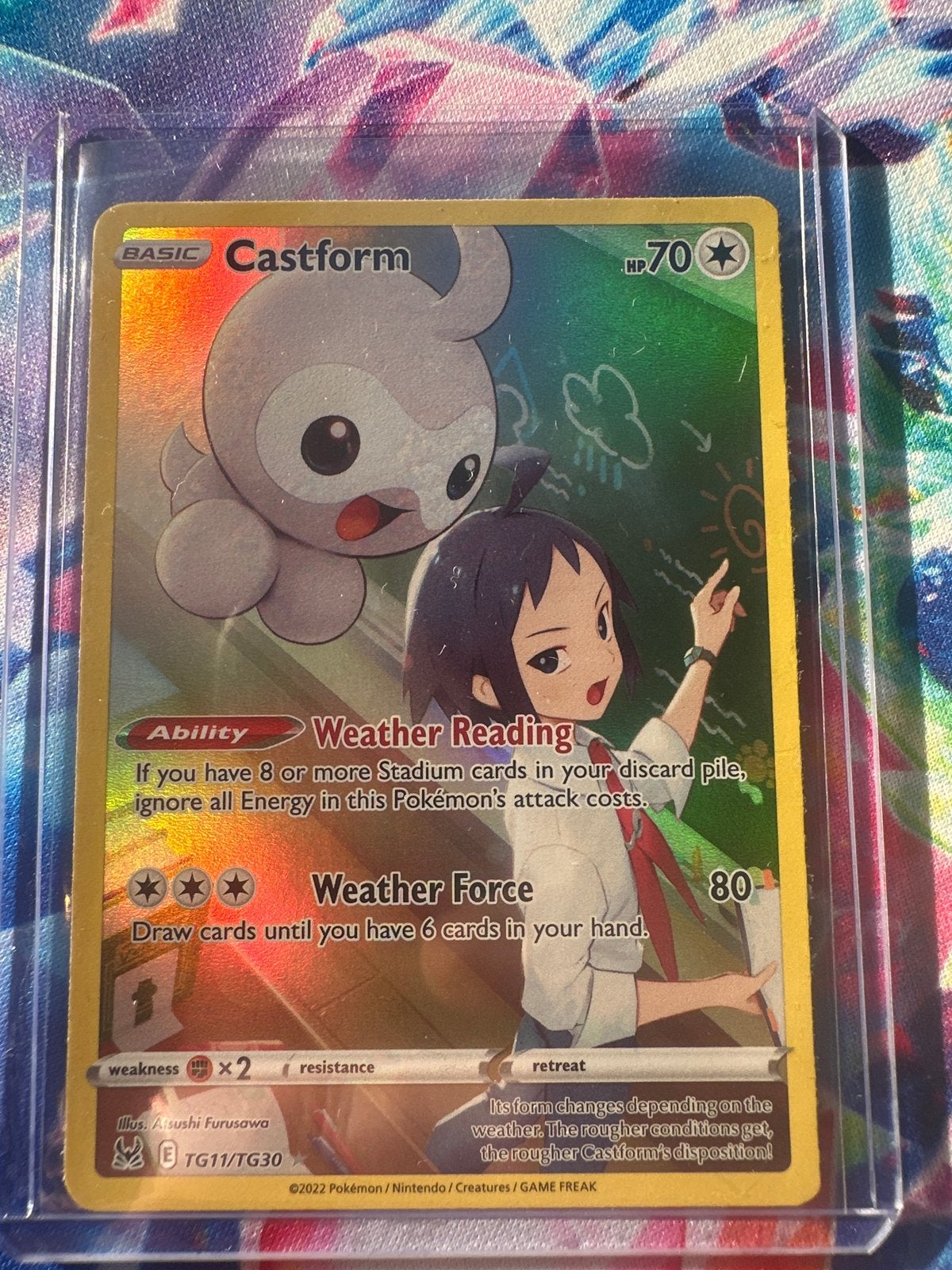 Castform TG11/TG30 Lost Origin Trainer Gallery Pokémon Kaart, Ophalen of Verzenden, Zo goed als nieuw, Losse kaart, Foil