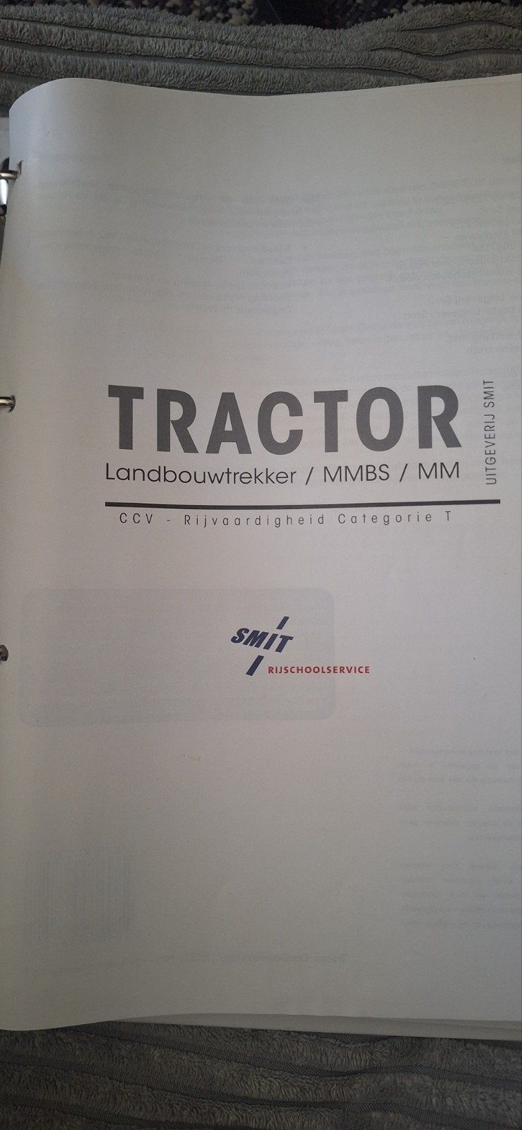 Theorie map tractor, Boeken, Studieboeken en Cursussen, Ophalen of Verzenden, Alpha, Zo goed als nieuw, Niet van toepassing