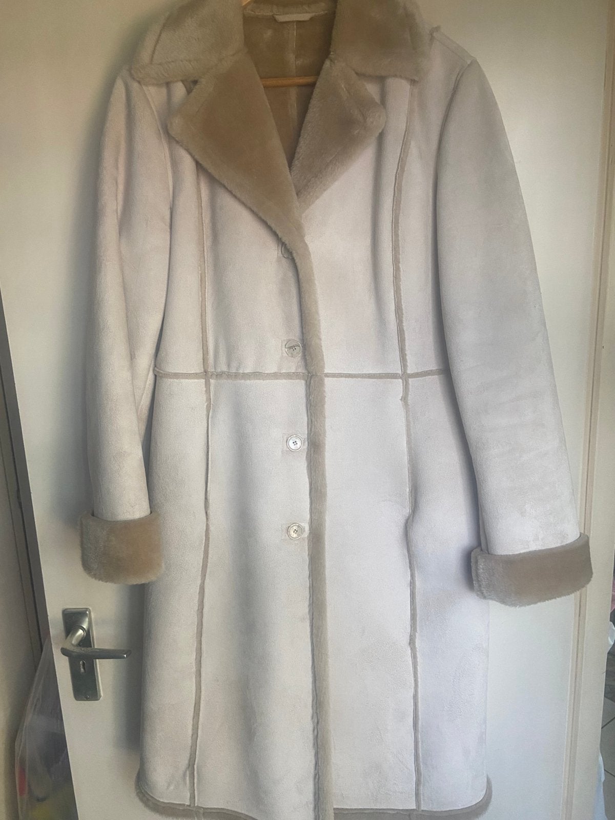 Winterjas-dames, Ophalen, Zo goed als nieuw, Maat 42/44 (L), Beige