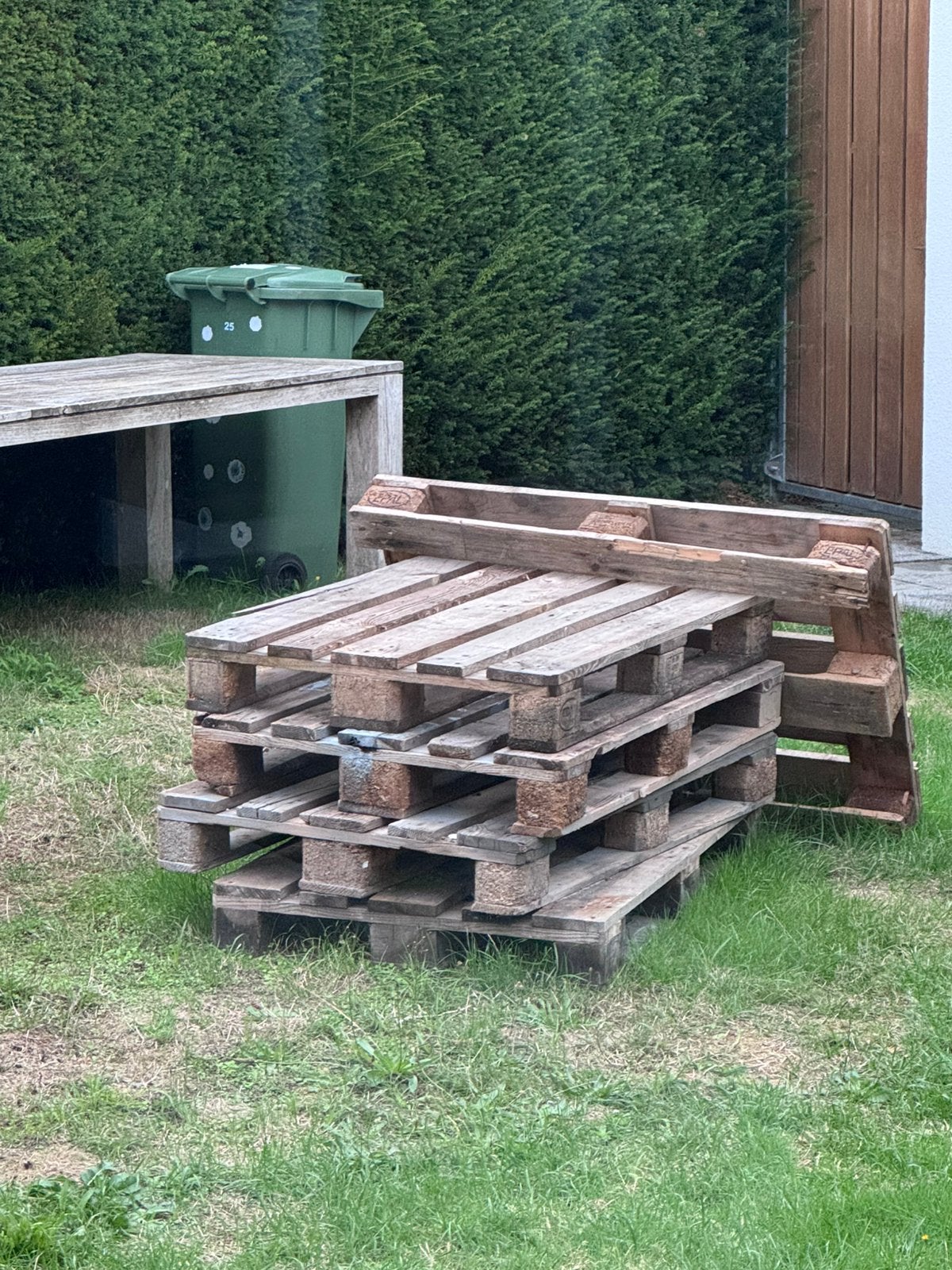5 houten pallets GRATIS, Ophalen, Zo goed als nieuw, Pallet, Minder dan 200 cm