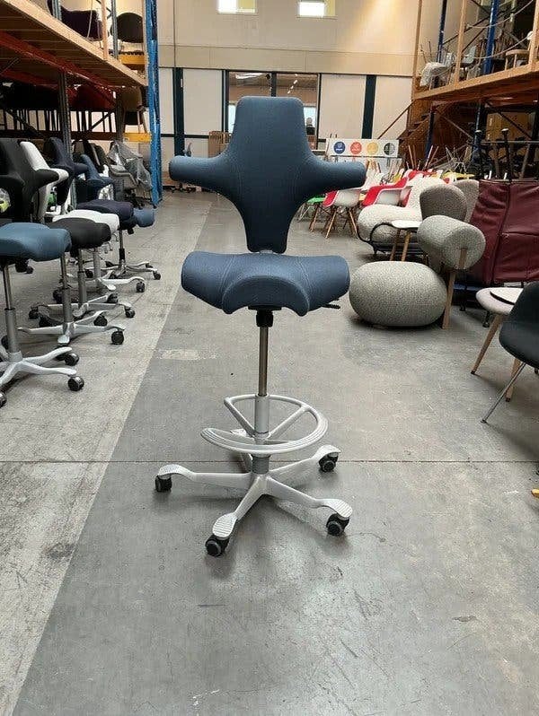 HAG Capisco 8106 Bureaustoel | Zithoogte 60-85cm |Blauw|Ring, Gebruikt, -, Blauw, -