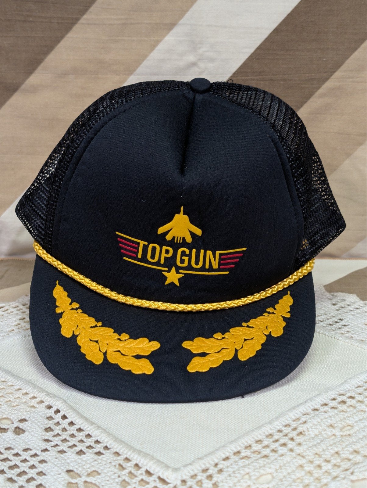 Vintage Top Gun Pet uit de jaren '90 - One Size Fits All, Ophalen of Verzenden, Zo goed als nieuw, One size fits all, Pet