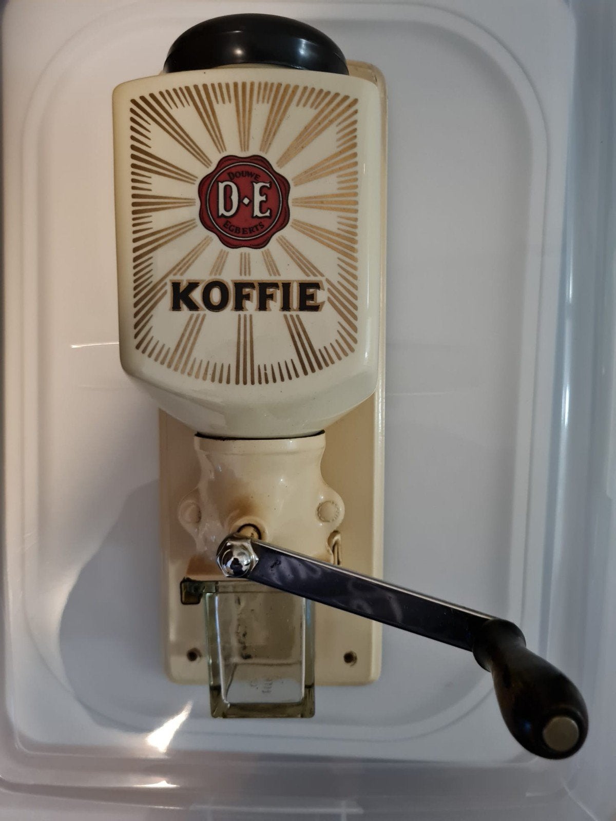 Originele Douwe Egberts Koffiemolen - Vintage Wandmodel, Ophalen of Verzenden