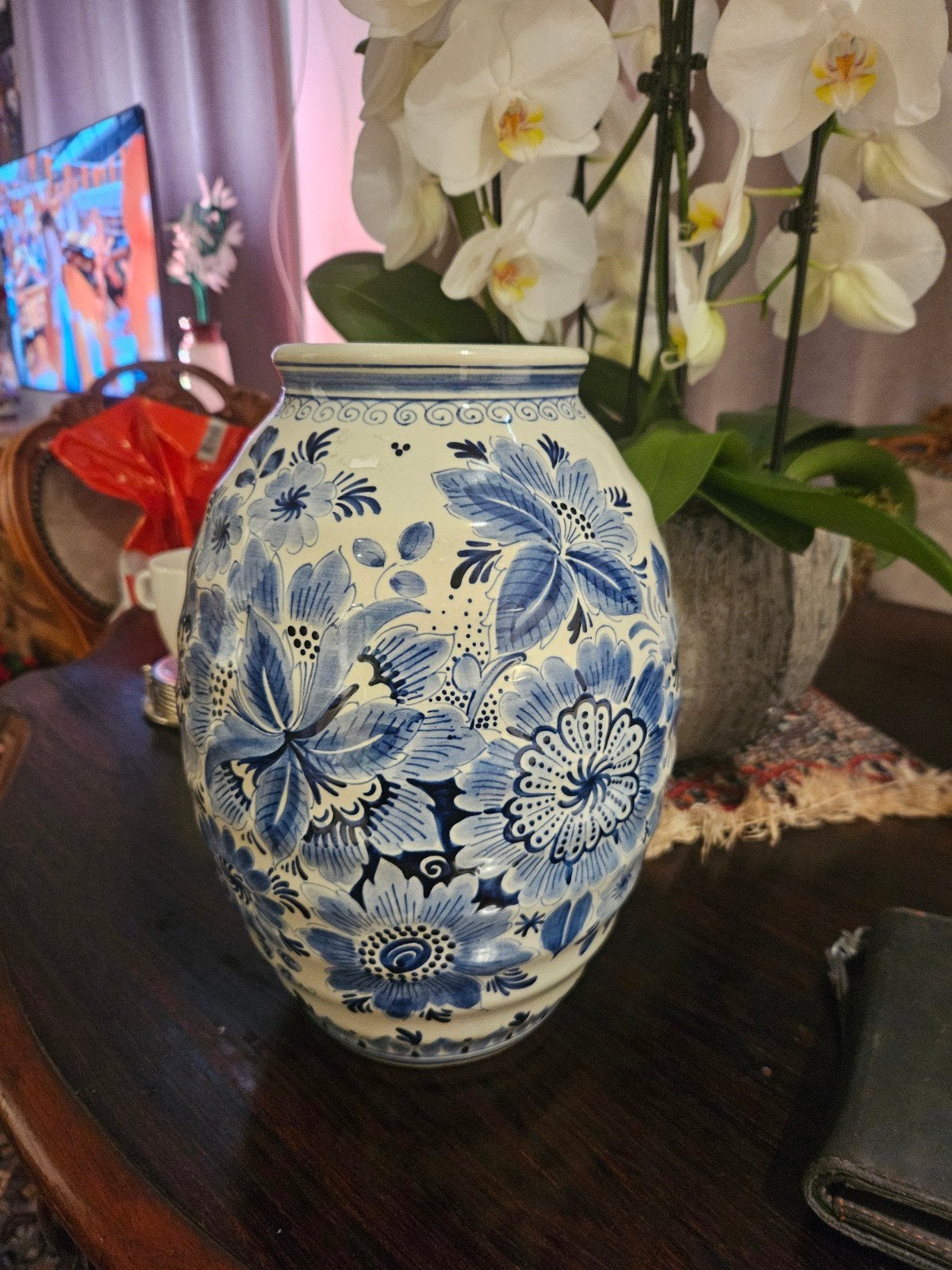 Delfts Blauw Vaas - Schoonhoven - Handgeschilderd, Ophalen of Verzenden