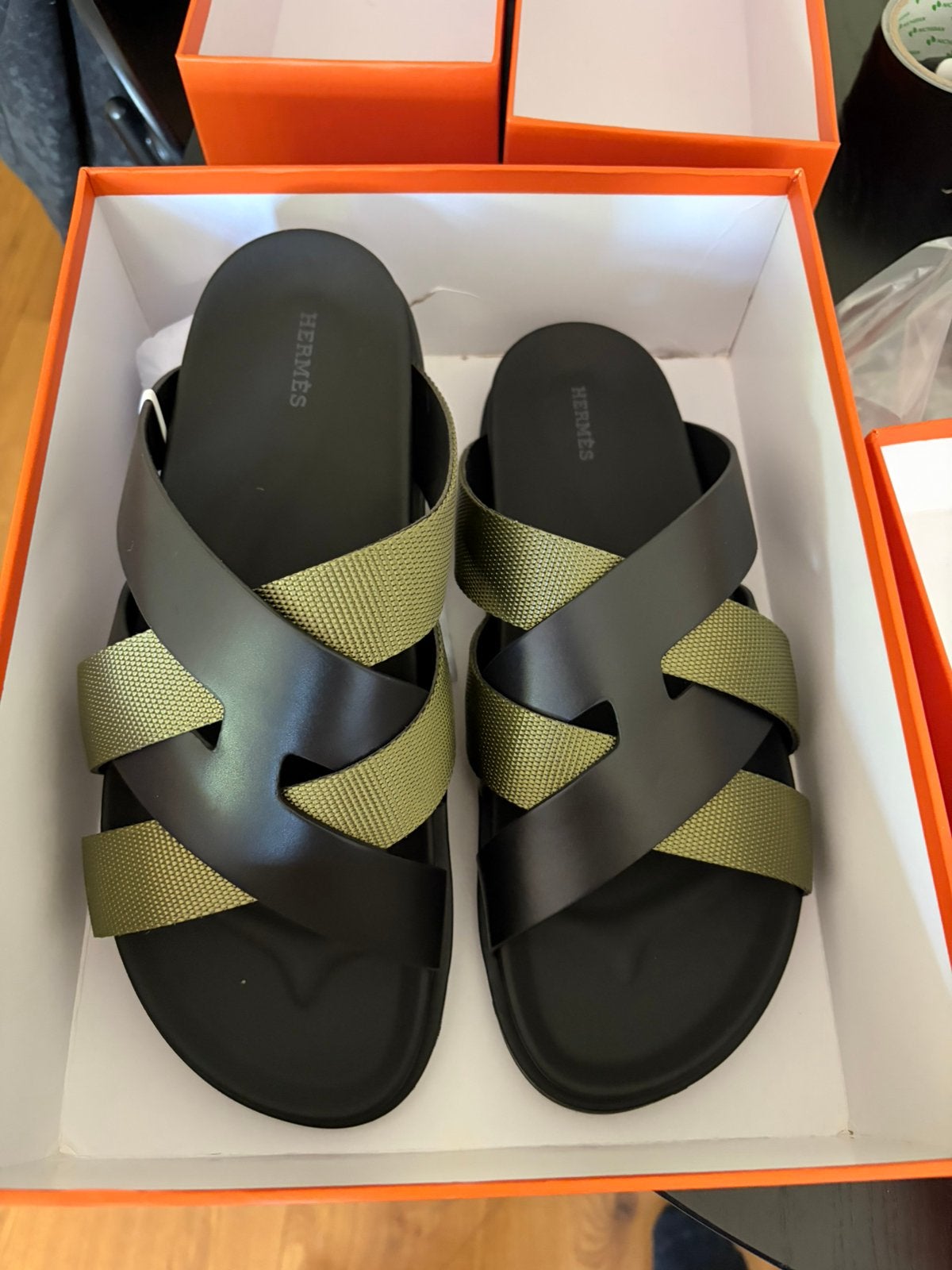 Herme’s, Kleding | Heren, Schoenen, Zwart, Nieuw, Ophalen, Slippers
