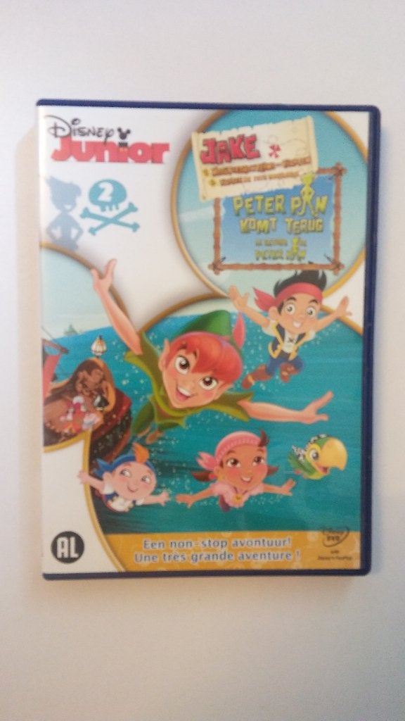 Disney Junior deel 2 tekenfilm dvd Peter Pan Jake piraten, Alle leeftijden, Ophalen of Verzenden, Gebruikt, Overige soorten
