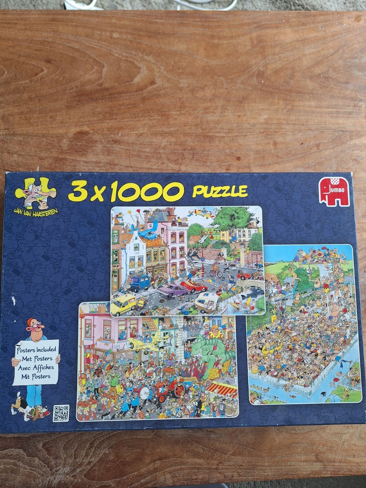 Jan van Haasteren 3x1000 stukjes puzzel, Kinderen en Baby's, Speelgoed | Kinderpuzzels, Ophalen of Verzenden, Meer dan 50 stukjes