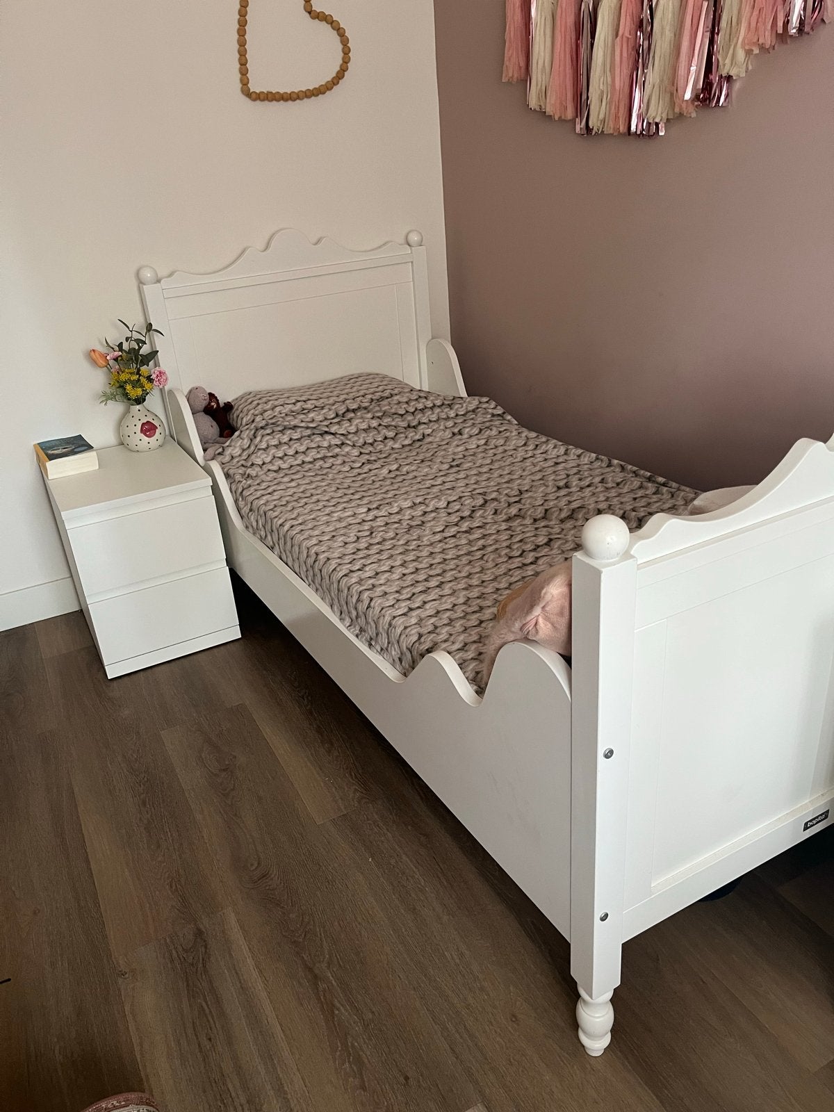 Bopita Bed wit - Gebruikt, Ophalen, 85 tot 100 cm, Zo goed als nieuw, Lattenbodem