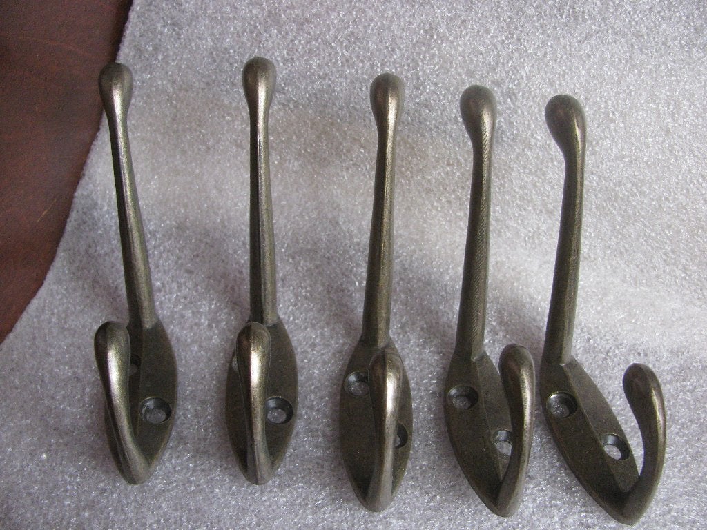 5 Kleine Kapstok Haken - Koper Kleurig Metaal / H 9 cm, Verzenden