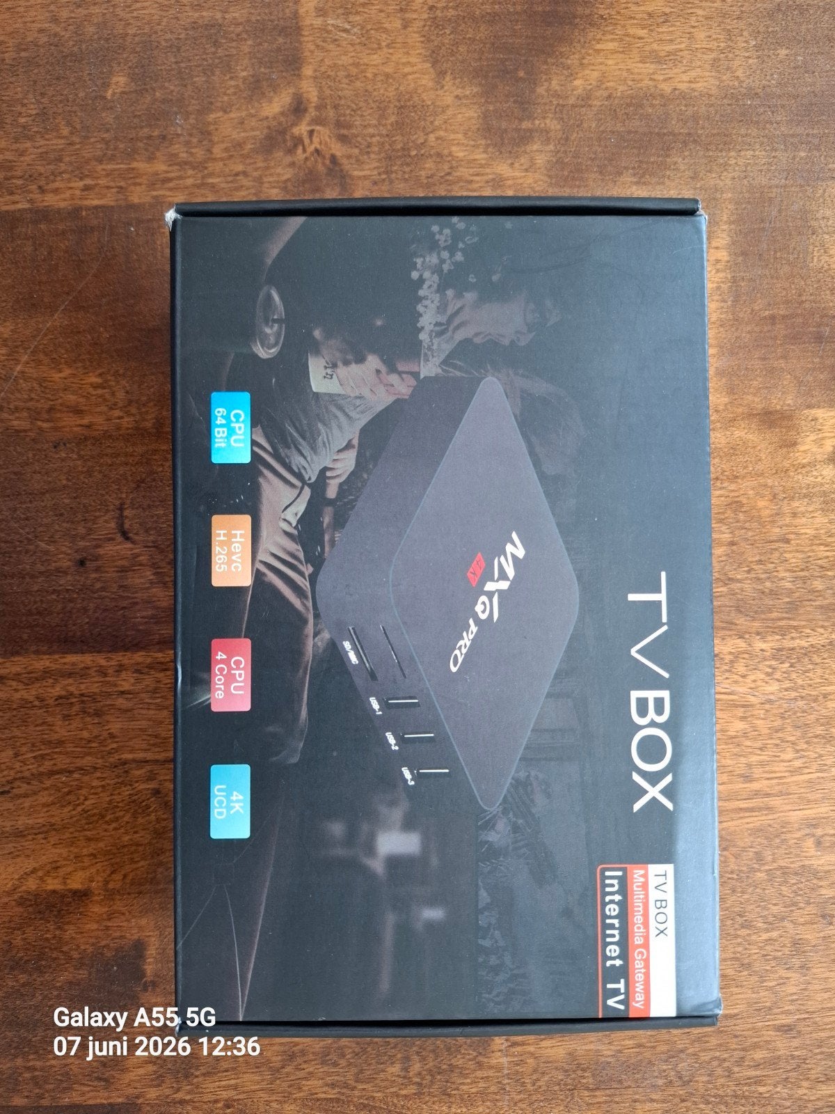 MXQ Pro 4K Android TV Box - Multimedia Gateway, Audio, Tv en Foto, Mediaspelers, Ophalen, Zo goed als nieuw, HDMI, Zonder harde schijf