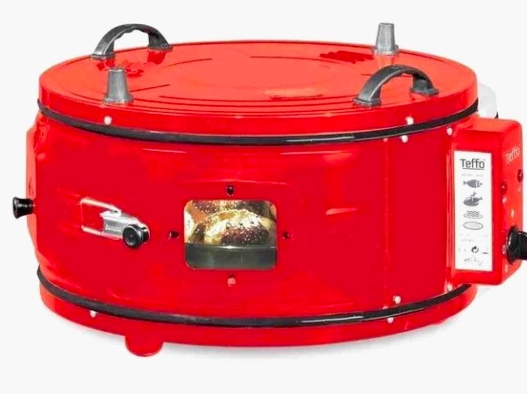 Teffo Pizzaoven Rood - Compacte en Efficiënte Pizza Maker, Ophalen, Minder dan 45 cm, Minder dan 45 cm, Pizzaoven