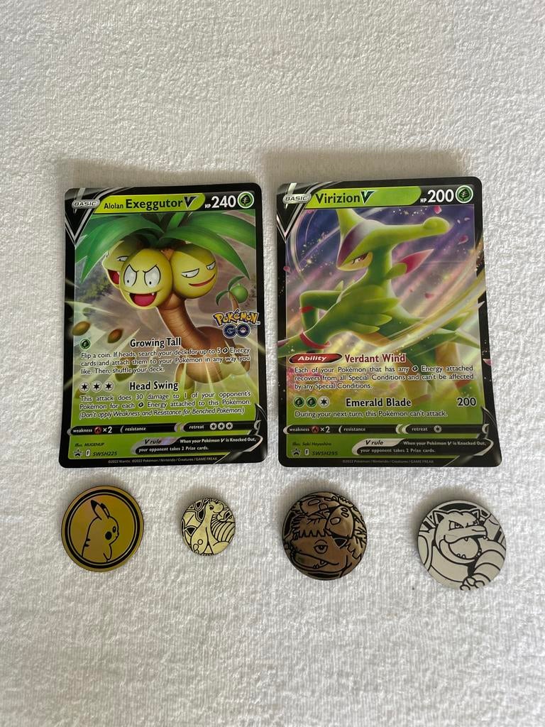 Grote Pokémon kaarten en munten, Ophalen of Verzenden, Gebruikt, Meerdere kaarten, Foil