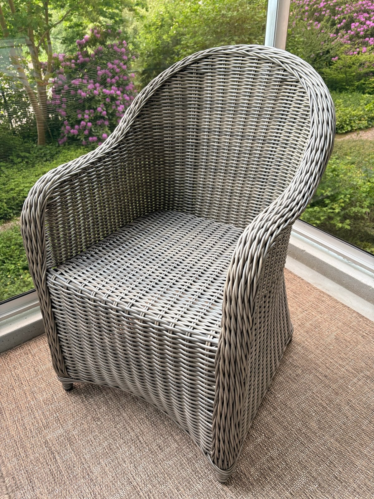 Wicker tuinstoel model gammelsby, Ophalen, Zo goed als nieuw, Wicker