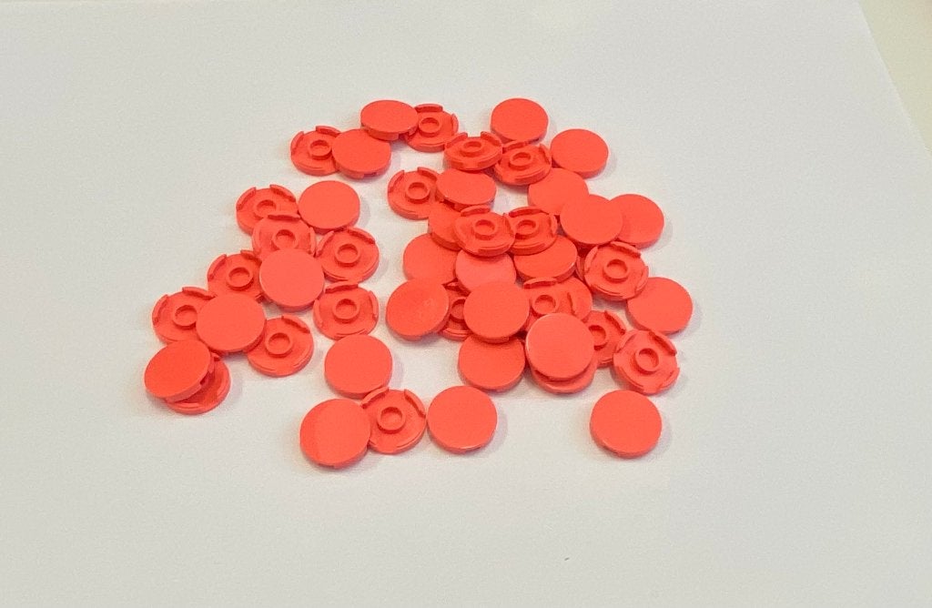 Partij 50x 2x2 ronde Lego tegels in diverse kleuren, Kinderen en Baby's, Speelgoed | Duplo en Lego, Overige thema's, Nieuw, Ophalen of Verzenden