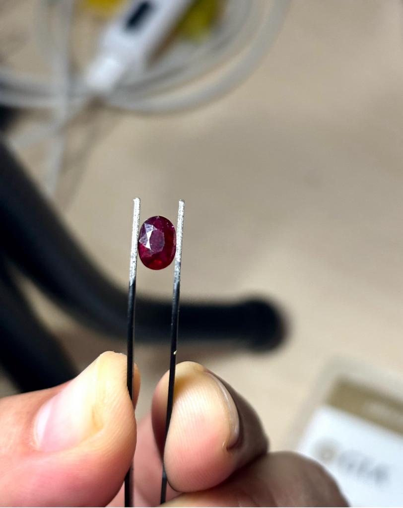 Robijn met GIA certificaat 1.06ct, Sieraden, Tassen en Uiterlijk, Edelstenen, Ophalen of Verzenden