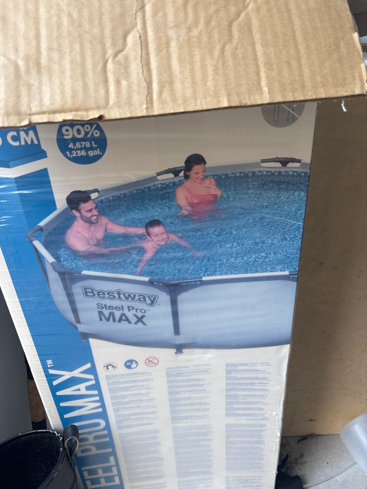 Bestway Steel Pro MAX Zwembad met filter en accessoires, Ophalen, Gebruikt, Minder dan 80 cm, Rond