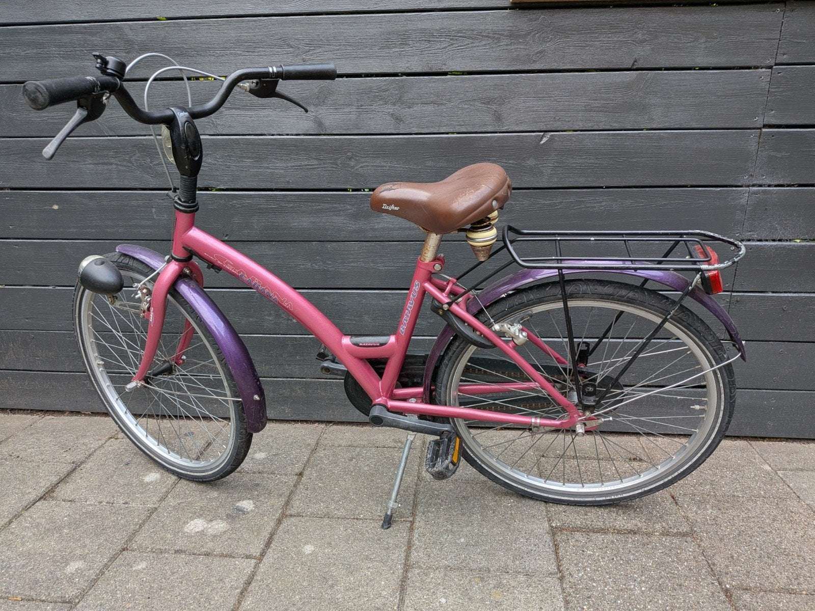 Batavus meisjesfiets - Roze/paars 24 inch, Fietsen en Brommers, Fietsen | Meisjes, Ophalen, Terugtraprem, Batavus, Gebruikt