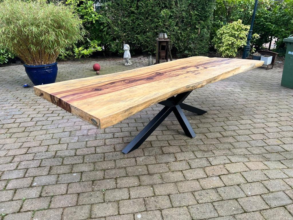 boomstam terras tafel tuintafel hardhout uit een deel, Tuin en Terras, Tuintafels, Nieuw, Rechthoekig, Hout, Ophalen
