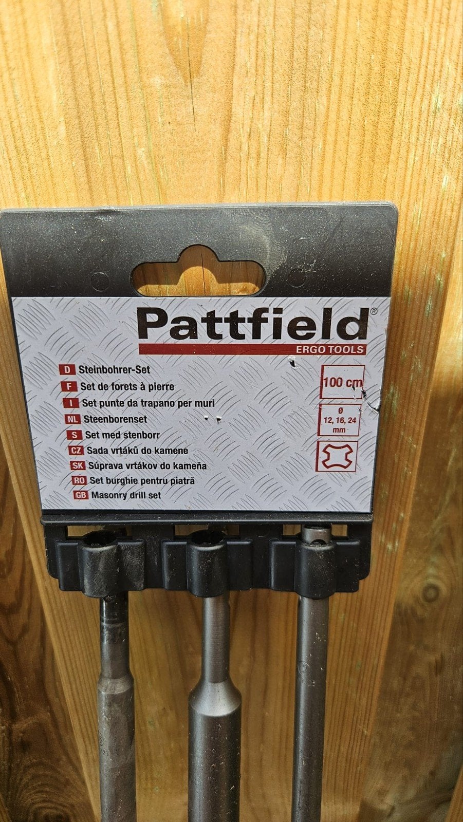 Pattfield Steenboorset 100cm - 12, 16, 24 mm, Ophalen of Verzenden
