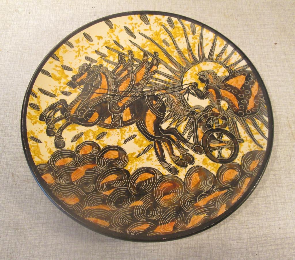 Prachtig Hand-Made Grieks Bord - 28cm, Ophalen of Verzenden
