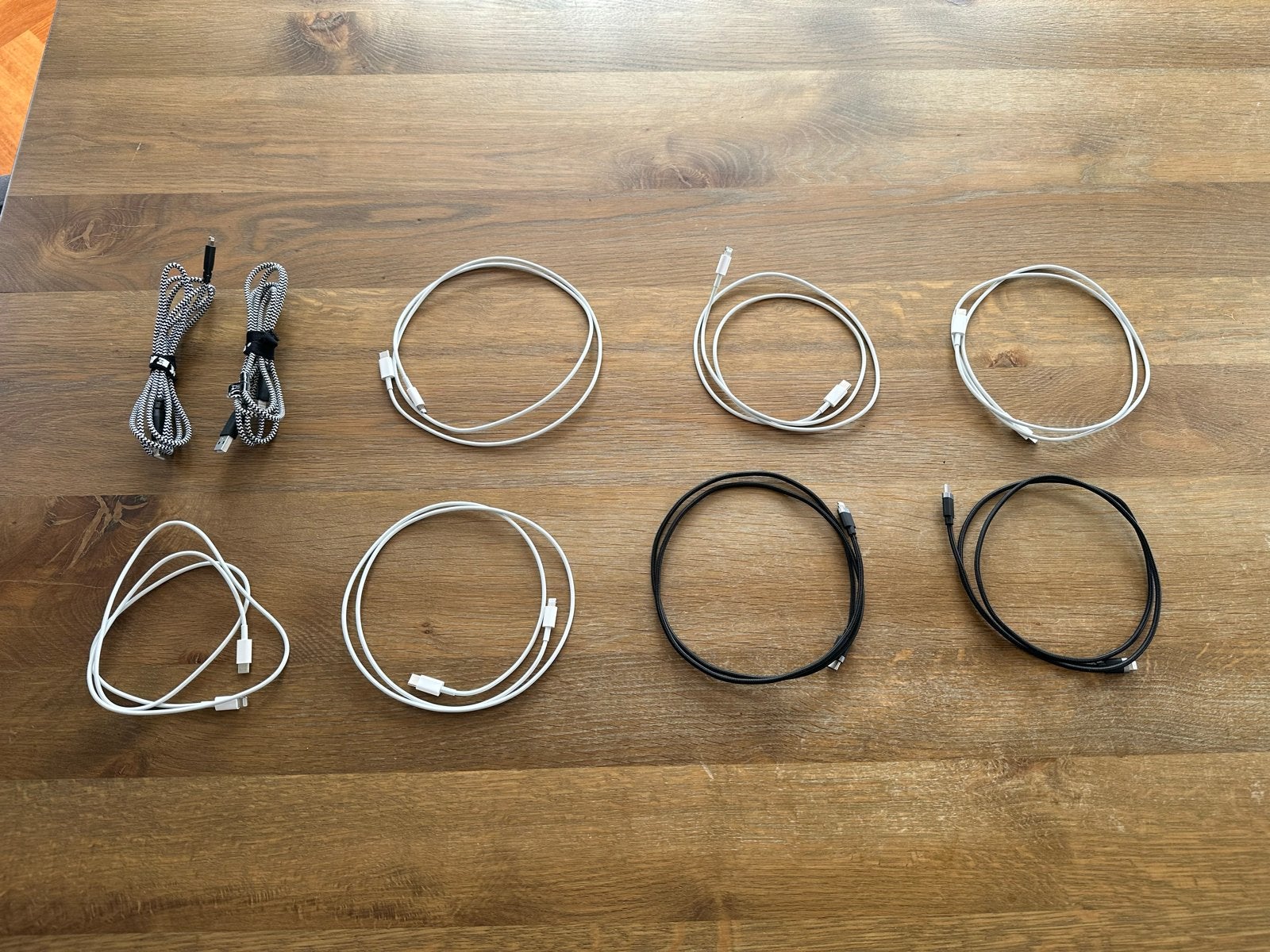 Partij van 9 USB-C naar Lightning kabels, Ophalen of Verzenden, Gebruikt, Minder dan 2 meter, Overige kabels
