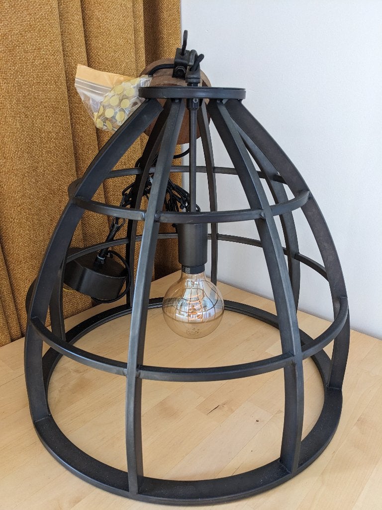 Chericoni Hanglamp Aperto Ø 47 cm burned steel, Ophalen, E27 (groot), Zo goed als nieuw, Metaal