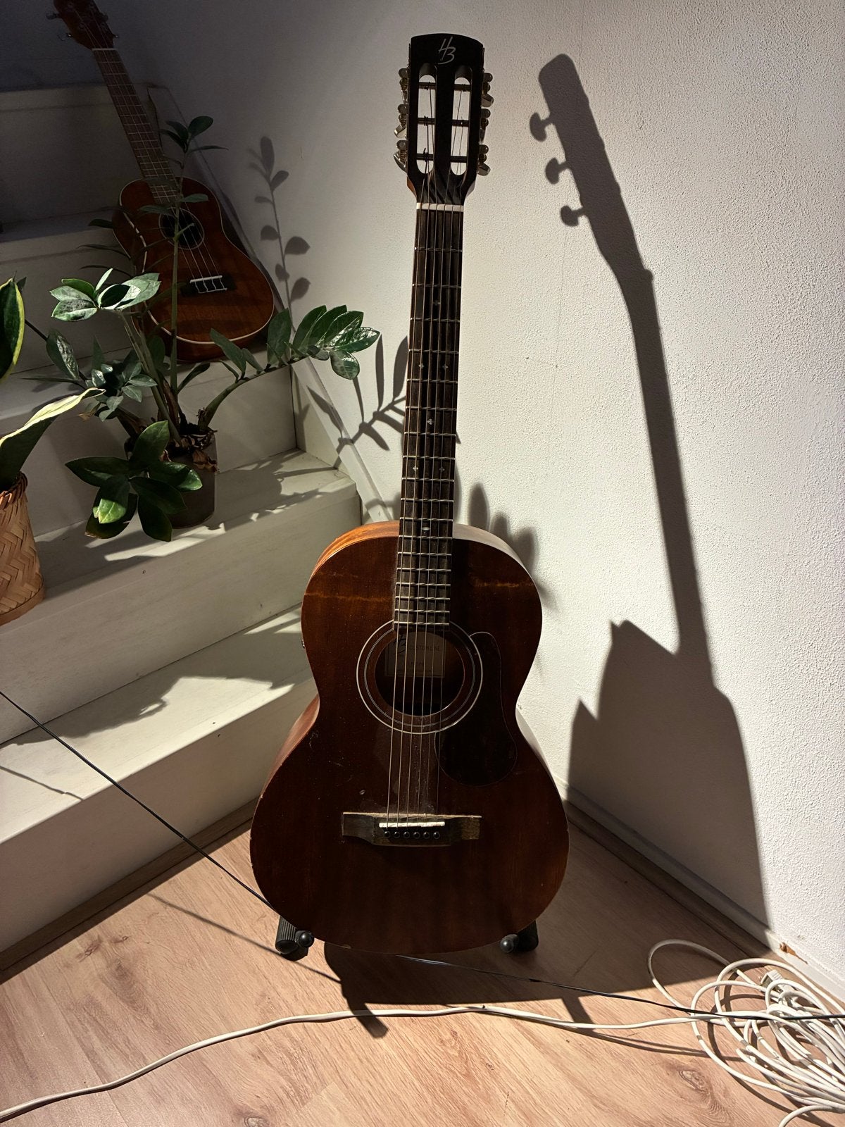 Harley Benton CLP-15ME gitaar + accessoires, Muziek en Instrumenten, Ophalen, Gebruikt, Western- of Steelstringgitaar, Met (piezo-)element