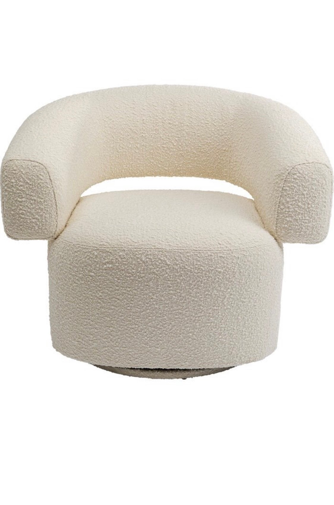 Kare Design Maye Draaifauteuil Boucle, Huis en Inrichting, Fauteuils, Zo goed als nieuw, Stof, 50 tot 75 cm, 75 tot 100 cm, Ophalen