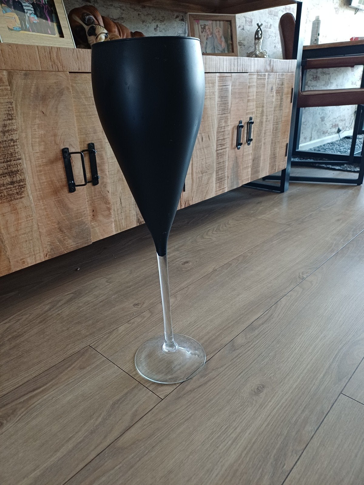 mooie bloempot op poot, Ophalen, Glas