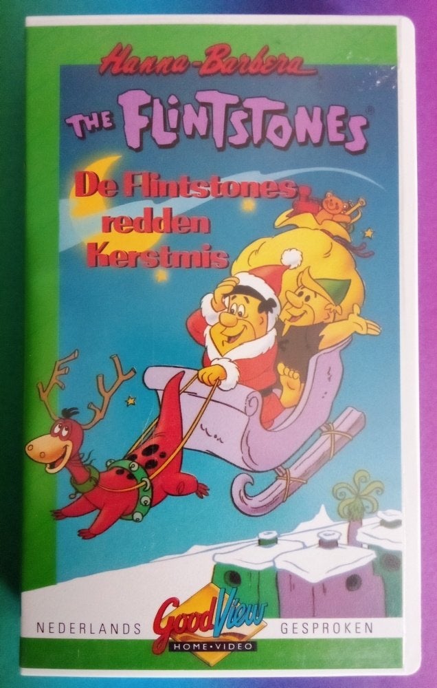 VHS - The Flintstones redden Kerstmis - VHS NL, Cd's en Dvd's, Animatie, Verzenden, Alle leeftijden, Nederlands