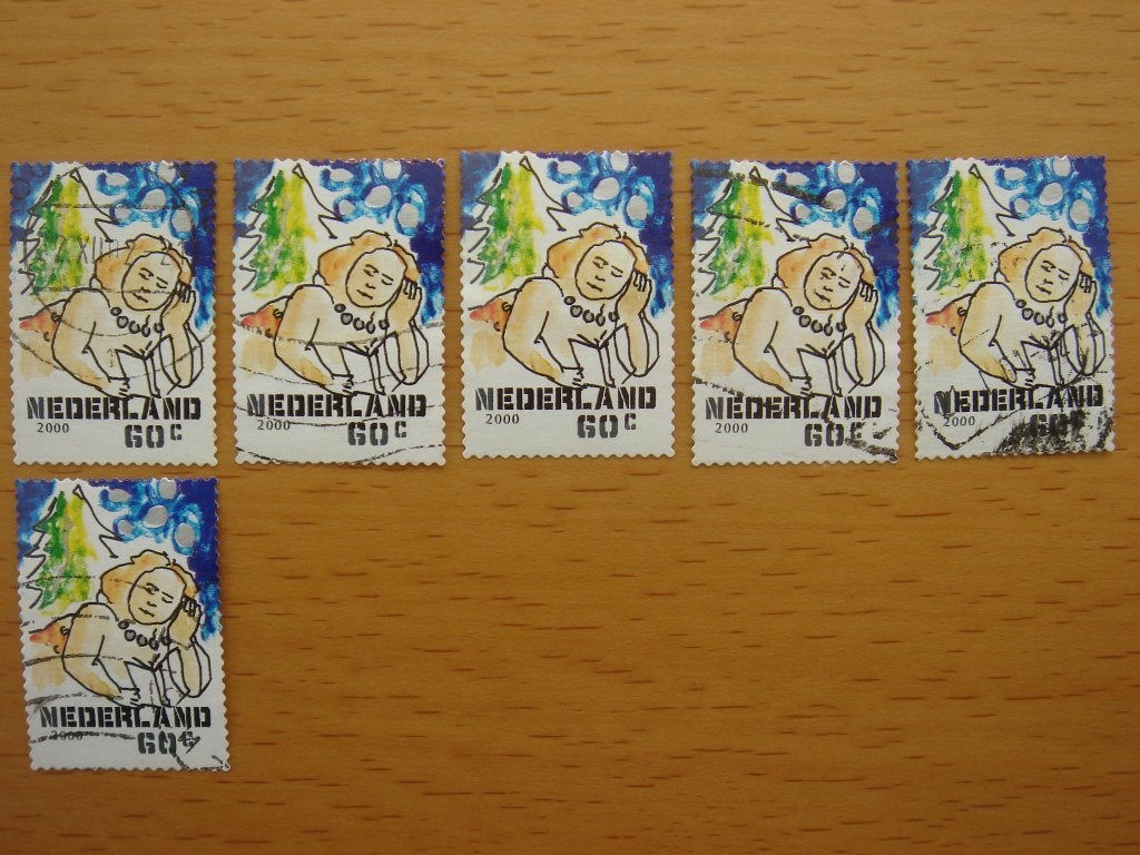 Decemberzegels 2000 - 6x  NVPH 1937 Gestempeld, Ophalen of Verzenden, Gestempeld