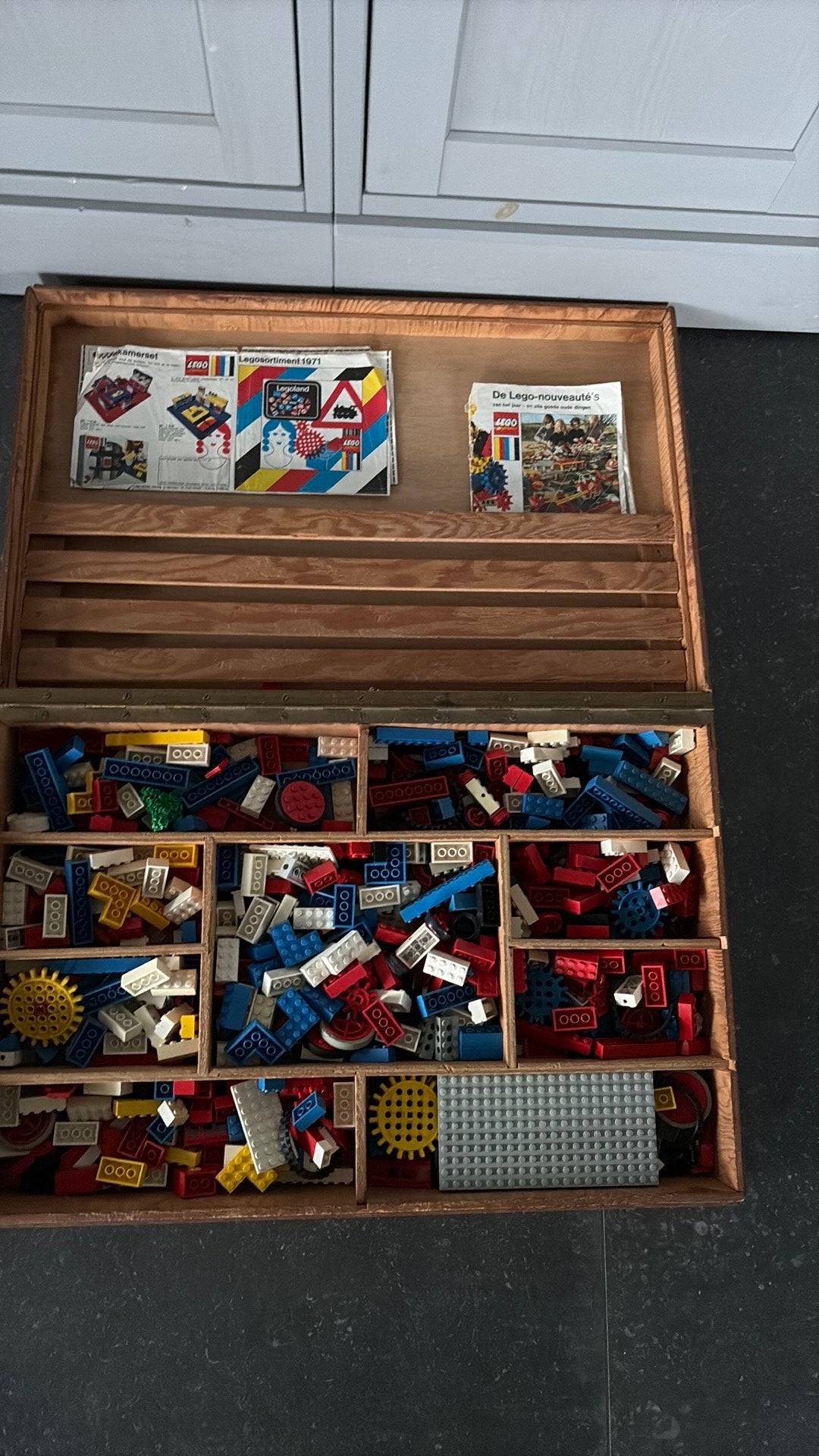 Oude kist met lego., Ophalen, Gebruikt, Overige thema's, Lego